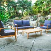 Noosa 4 Piece Sofa Seating Group with Cushions